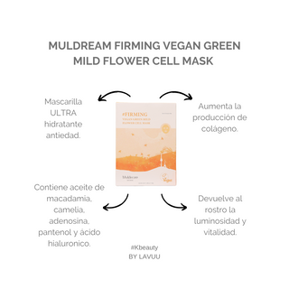 Muldream Firming Vegan Green Mild Flower Cell Mask