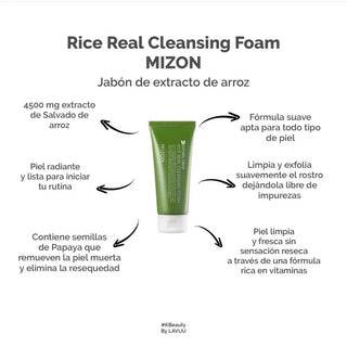 Mizon Rice Real Cleansing Foam